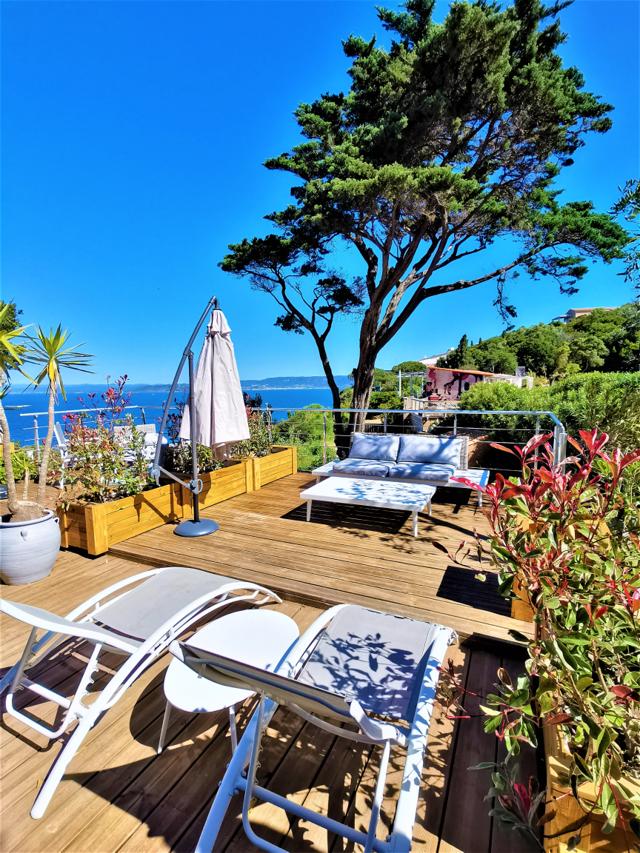 L'Abeste – Studio 20 m² climatisé, vue mer, terrasse 30 m²